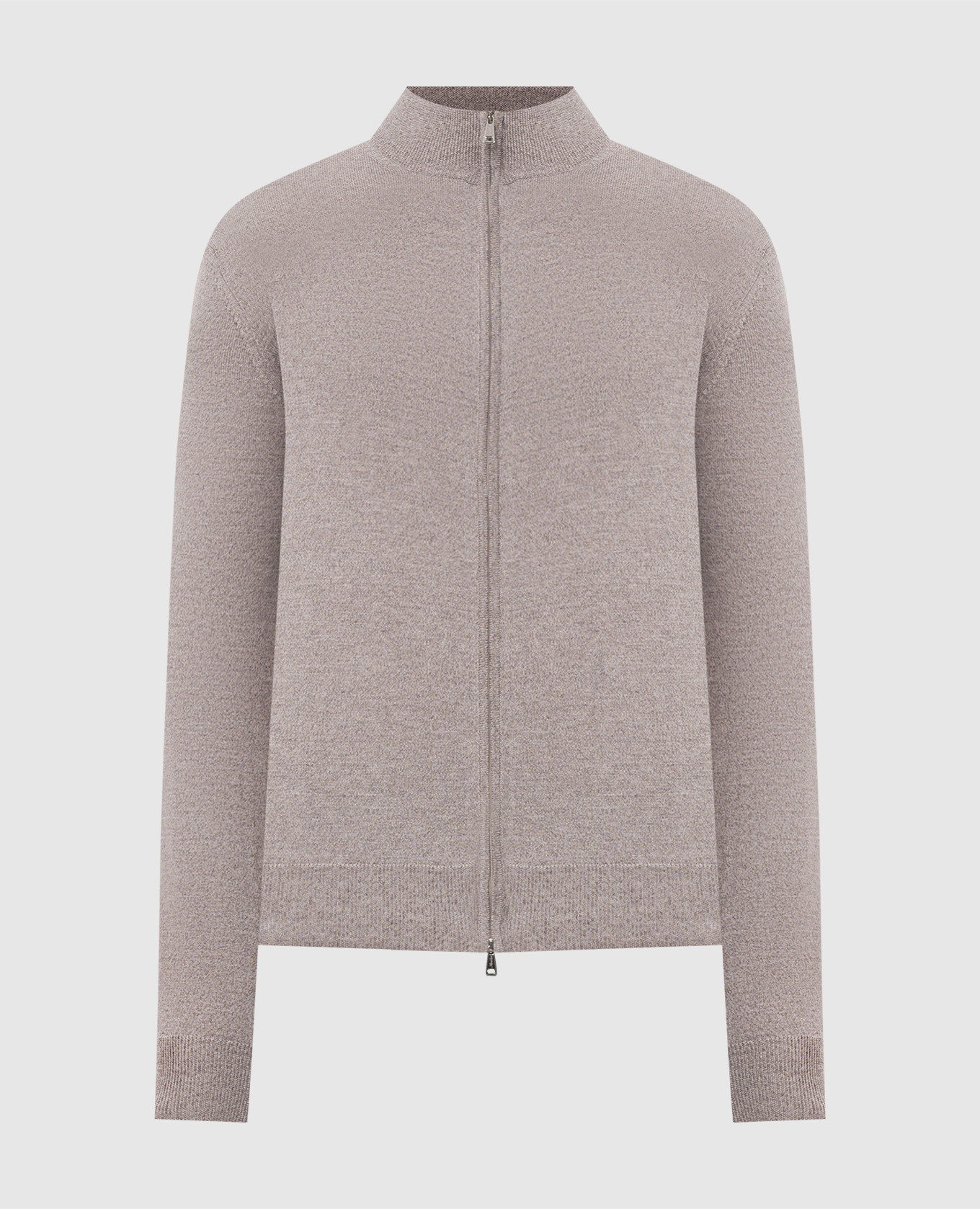 Grey merino wool cardigan
