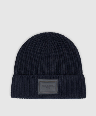 Blue cashmere hat