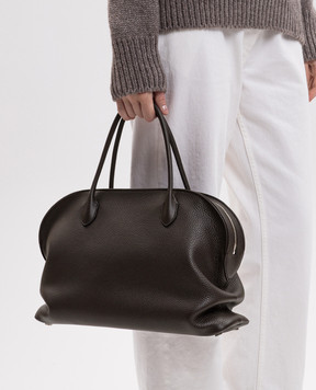 The Row Agnes 15 brown leather tote bag W2201L694