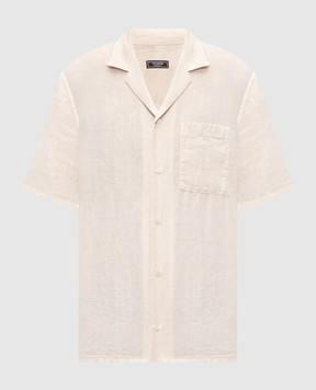 Peserico Beige linen straight-cut shirt R56049T002494