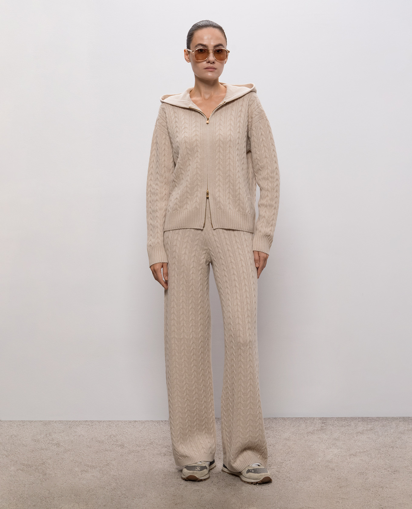 Beige cashmere sweatpants Agnona 2
