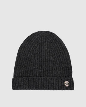 Bertolo Cashmere Dark gray cashmere hat 500019000005