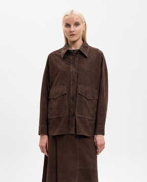 ARMA Kaylee brown suede shirt 024L26102502
