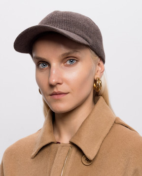 Marco Pescarolo Bufera brown cashmere cap BUFERA54M04