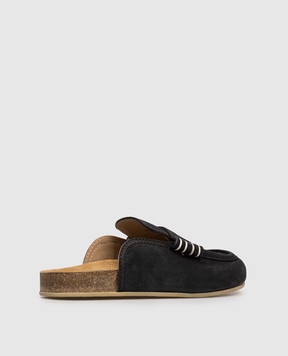 JW Anderson Black suede Stitch mules LF0084LA0319
