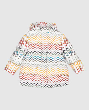 Missoni Children's white down jacket with branded print MZ2H17N0442