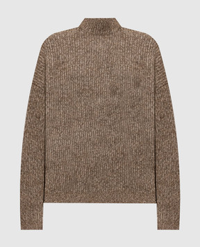 Brunello Cucinelli Brown cashmere and wool sweater MTX755604P