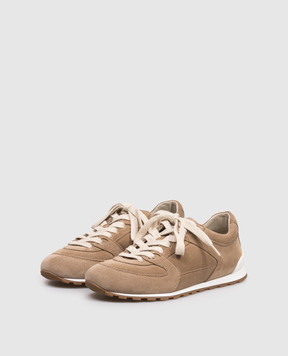 Brunello Cucinelli Brown suede sneakers MZSFG3231