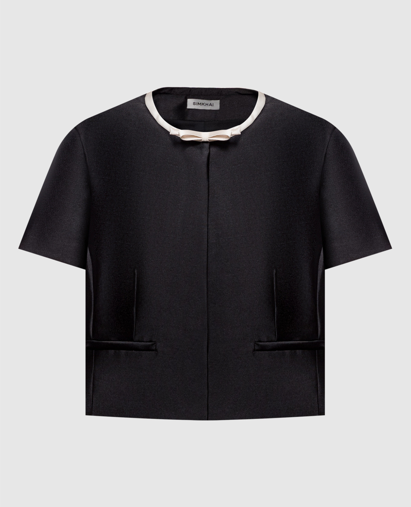 Naelle black short-sleeved jacket Simkhai