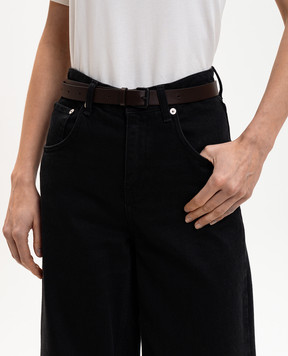 Sofie D`Hoore Brown leather belt VARNIA VARNIA25LNA