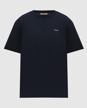 Woolrich Blue t-shirt with logo print CFWOTE2012MRUT5334