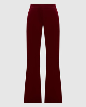 Twinset Burgundy velour flared pants 262AP2271