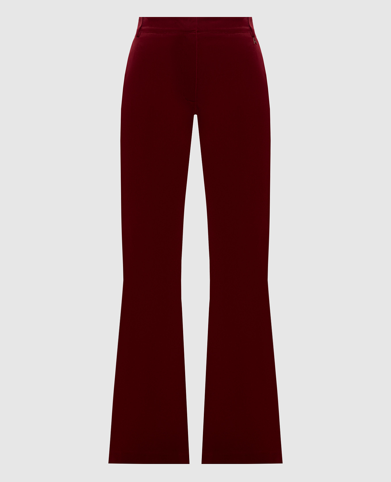 Burgundy velour flared pants