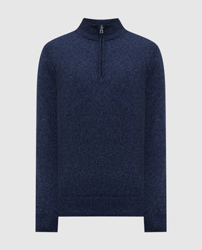 Cashmere&Whiskey Blue merino wool sweater 50707