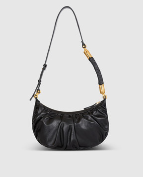 Balmain Ébène black leather hobo bag GN0BT048LPGN