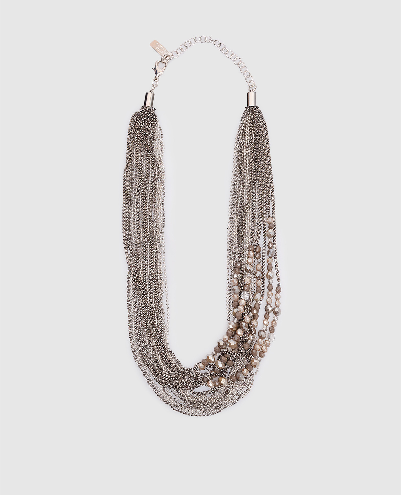 

Silver necklace with beads Peserico