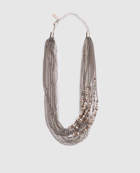 Peserico Silver necklace with beads A35512C0CC785
