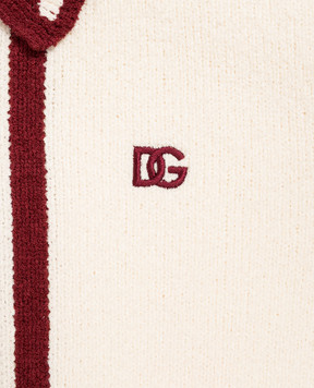 Dolce&Gabbana Ivory children's shirt with monogram embroidery L4KWG9JGMIX814