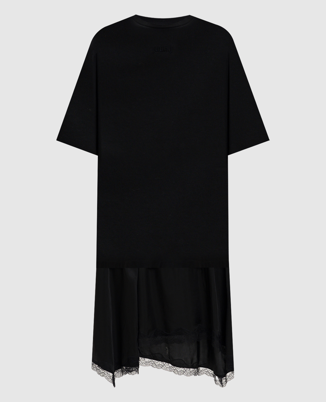 

Black dress with logo embroidery Juun.j