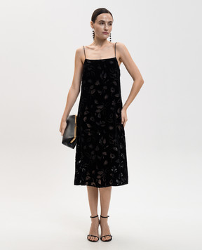 Asceno Black velvet dress Forio D104F65C01