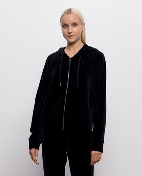 Tom Ford Navy blue velour sports jacket FLJ072JEX154