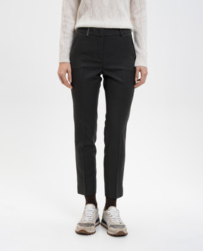 Peserico Brown wool pants P0471803472