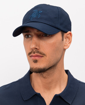 Vilebrequin Blue cap with embroidered emblem CSNU2401