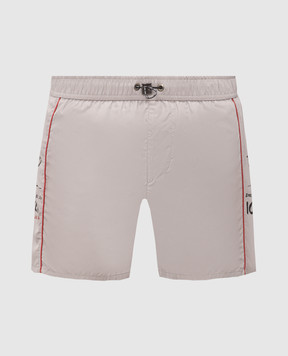 Iceberg Beige printed swim shorts ICE26MBS01