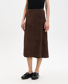 ARMA Vayenne brown suede skirt 005L26105102