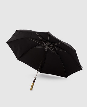 Pasotti Golden Horse Brown Folding Umbrella OMITUO64SRASO67683