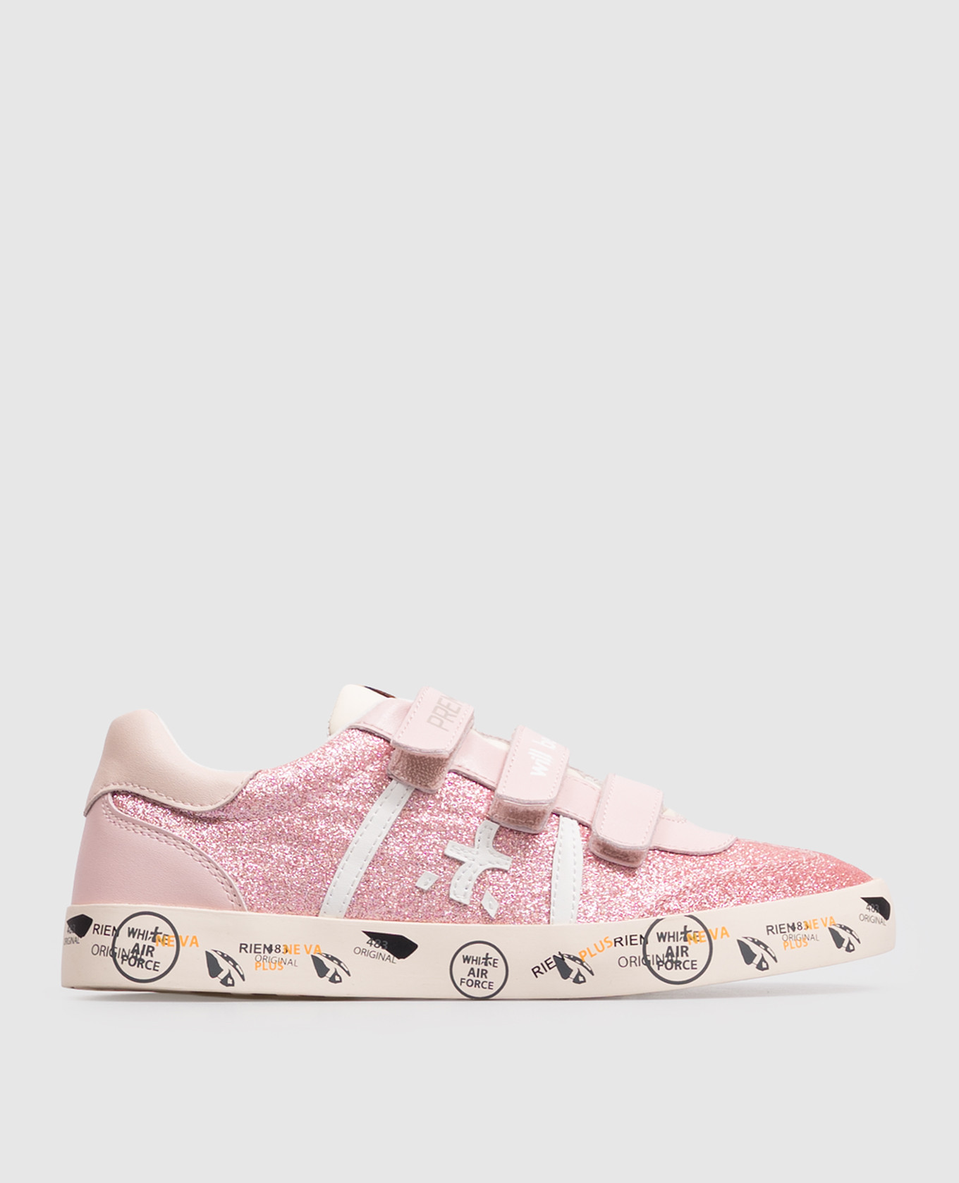 Andy children's pink sneakers with glitter