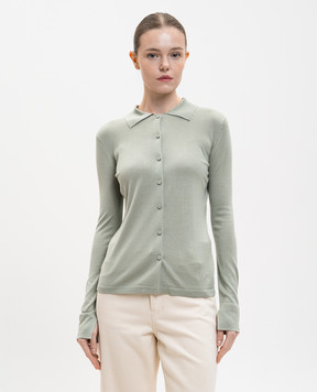 Max Mara FLASH green silk and cashmere cardigan MXPFLASH