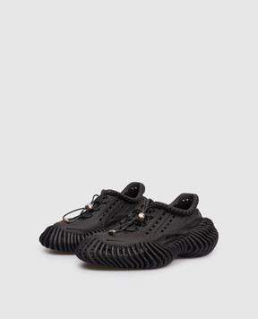 2AM Black sneakers with textured logo BUS6GL20250115B