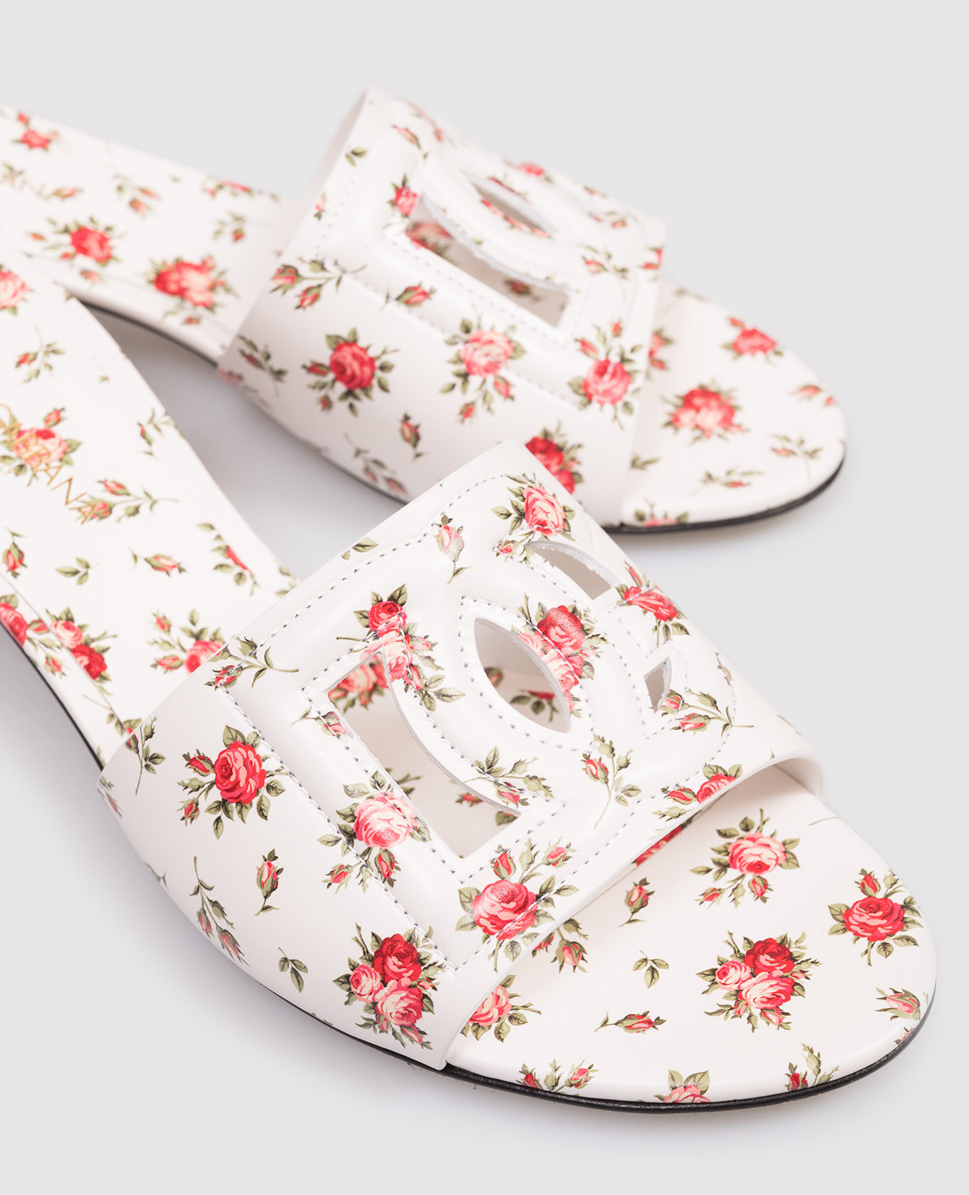 

White printed leather mules Dolce&Gabbana