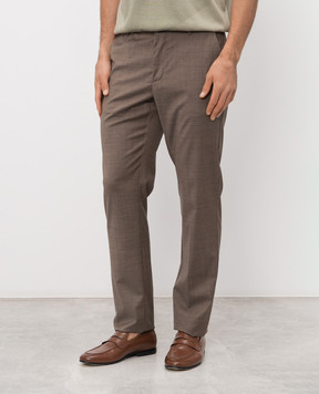 Stefano Ricci Brown wool pants M8T61B0020T7750