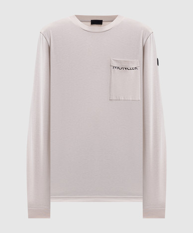 Beige long sleeve with logo patch