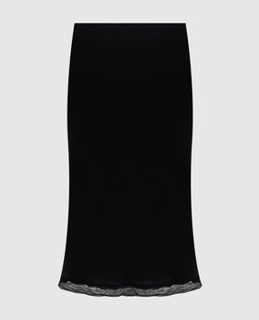 Toteme Black silk midi skirt 252WRB0269FB0418