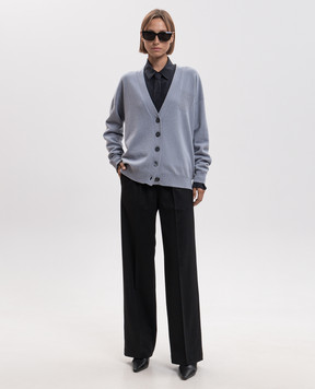 Peserico Blue cardigan made of wool, silk and cashmere A99207F12A9283