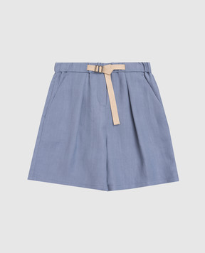 Brunello Cucinelli Children's blue linen shorts BH126P260B