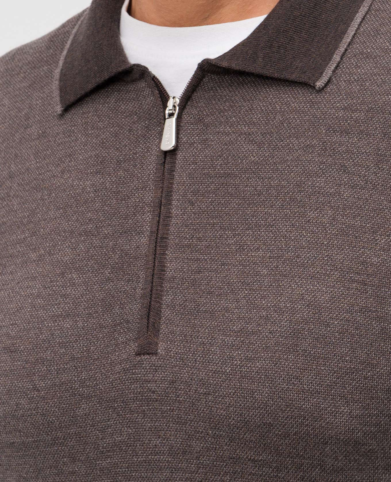 

Brown wool polo shirt Enrico Mandelli