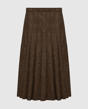 Brunello Cucinelli Brown skirt with wool MD002G4092