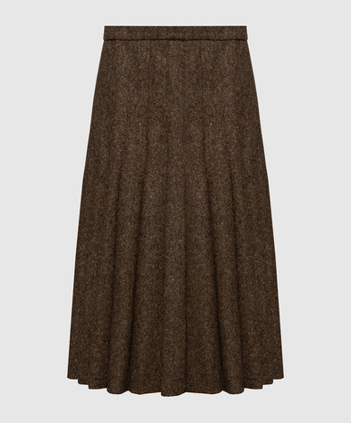 Brown skirt with wool