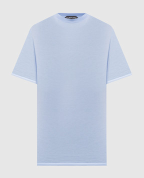 Tom Ford Blue T-shirt with monogram JCS004JMT012