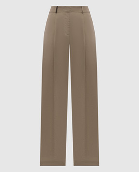 Peserico Khaki pants with monil chain A0468301979