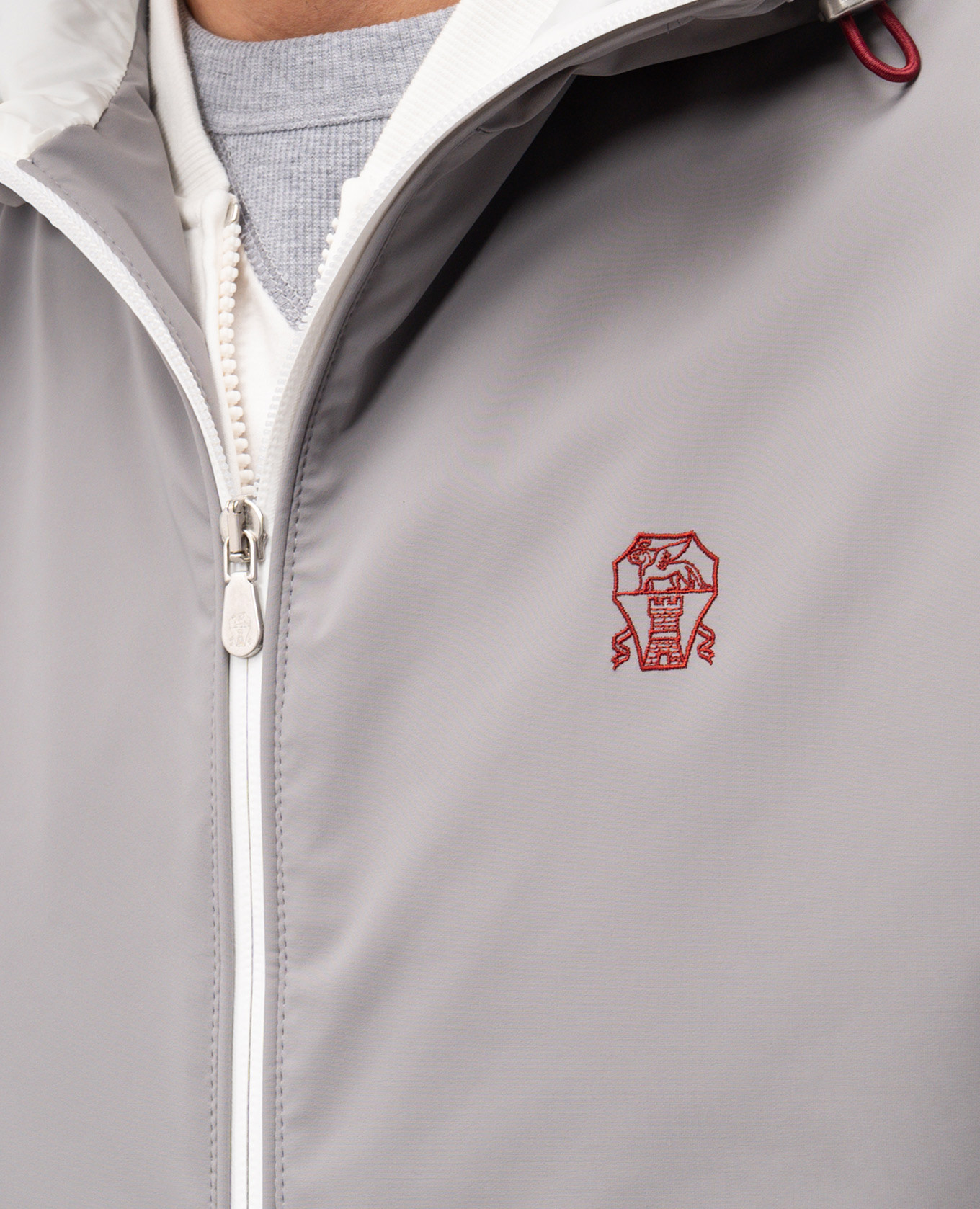 

Gray vest with emblem Brunello Cucinelli, Grey