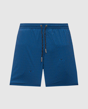MooRER Blue PORTOFINO printed swim shorts PORTOFINOSPI