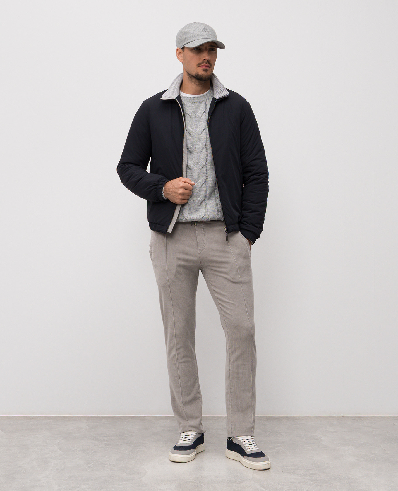 

Gray sweater with wool Florentino, Grey