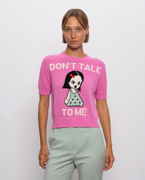 Max & Co Pink top with woven pattern MCOARGENTO