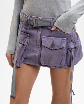 The Attico Gray belt with logo 260WKE00030RIB005AA