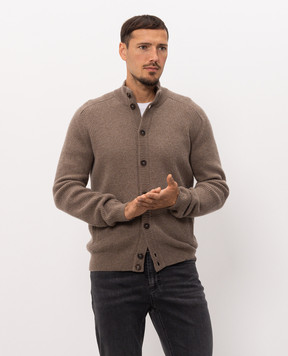 Stefano Ricci Brown cashmere cardigan K202015B09F26391